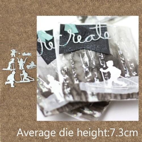 New Design Craft Metal Cutting Die cut die Playing with snow kids Scrapbooking Album Paper DIY Card Craft Embossing Die Cuts