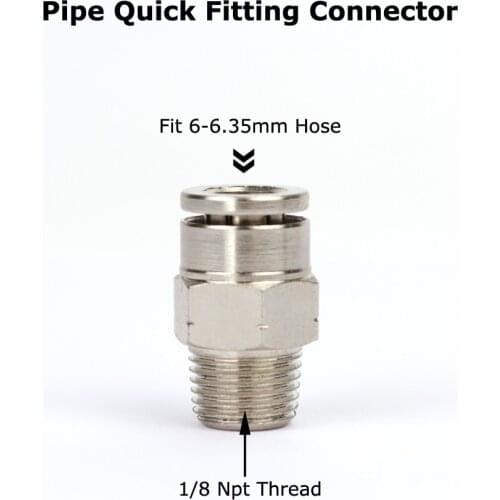 New Paintball Straight Macro Hose Line Pipe Quick Fitting Connector Silver