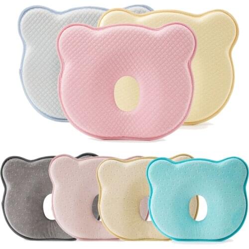 Newborn Infant Anti Roll Pillow Flat Head Neck Prevent Support Baby Crib Flat Head Shaping Pillow For 0-24 Months Head Protector