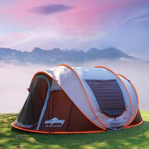 2018 Hot sale pop up fully automatic 5-6 person 3 season FPR rod anti rain fishing beach hiking outdoor camping tent on sale