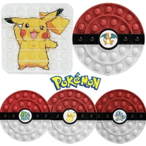 Pokemon Pikachu Pop Hot Push Bubble Fidget Toys Adult Kids Stress Relief Toy Antistress Anti-Stress Gift Anti Stress Box Popp