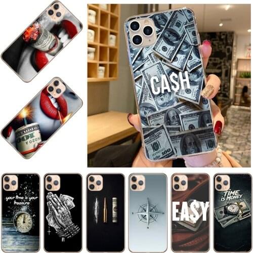Money Cash Time Silicone Soft TPU Phone Case For iPhone 12 mini 11 Pro XS Max 7 8 6 6s Plus SE2020 X XR 5 5s Fashion Cover