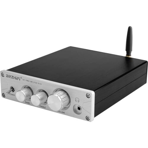 BRZHIFI HiFi TPA3116 Bluetooth 5.0 APTX ES9018K2M DAC Stereo Class D 100W*2 Power Amplifier With Headphone Amp For Sound Theater