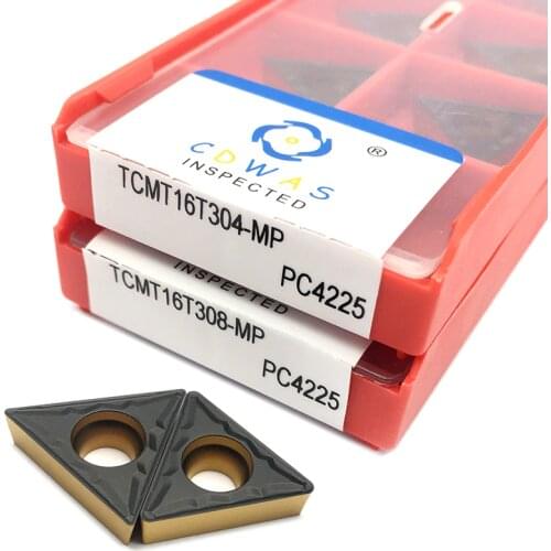TCMT16T304 TCMT16T308 MP PC4225 Carbide Inserts High Quality CNC Lathe Tools Turning Tool TCMT Blade CNC Cutting Tool For Steel