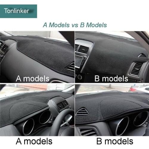 Tonlinker 1 PCS Car NEW polyester two style Blackout dashboard pad sticker Cover Case Stickers for Mitsubishi ASX 2013-15