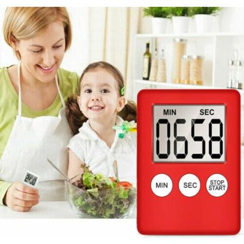 IN STOCK Large Digital LCD Kitchen Cooking Timer Countdown Alarm Magnet Clock Electronic Cooking Count Up Clock