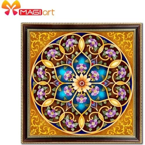 Cross stitch kits Embroidery needlework sets 11CT water soluble canvas patterns 14CT Abstract Style classical pattern-NCMF032