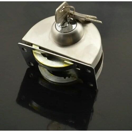 High Quality Qrigna 304 Stainless Steel Glass Door lock, gate door lock