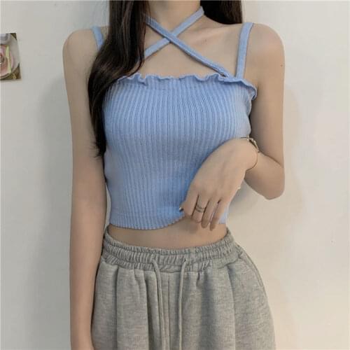 Women Corset Tops Summer Halter Small Sling Vest Womens Top Tank Camis Crop Top For Women