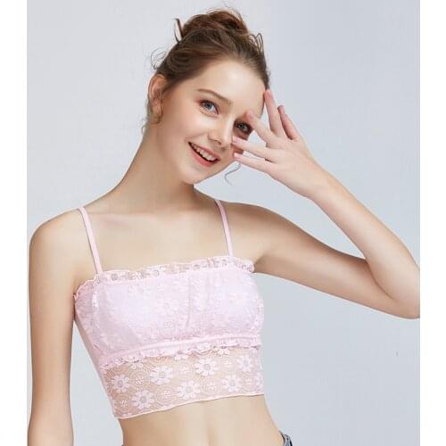 2020 Girls Training Bra Wireless Lace Bras Fashion Comfortable Cotton Teenage Underwear