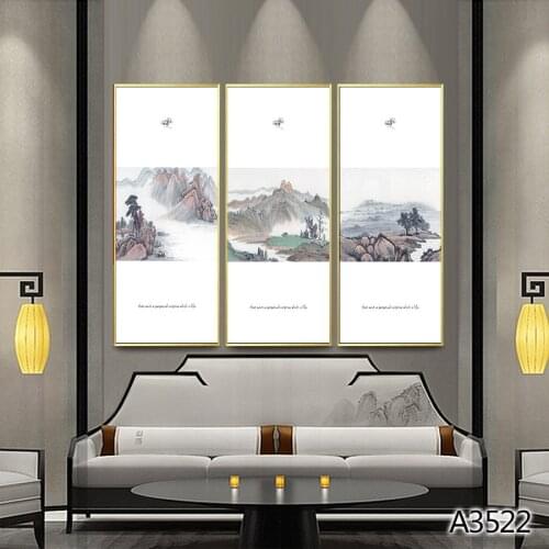Modern Abstract Oil Painting Print on Canvas 3pcs Chinese style Landscape Canvas Art Printing Wall Art Picture for Home Decor