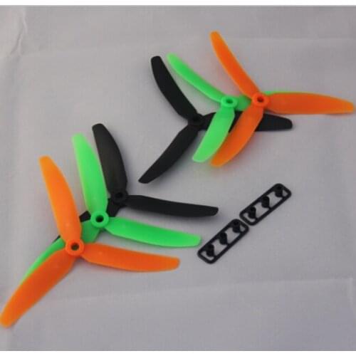 4 pair/Set Gamfan 3-Blade CW/CCW 5030*4 5030R*4 Quad copter Propeller Black Green Orange Plastic Quad-Rotor Props