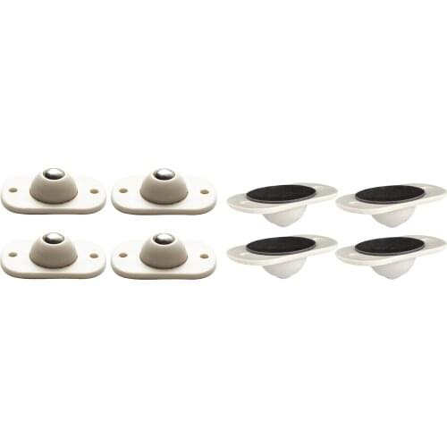 4 Pieces Self-adhesive Casters Paste Pulley Wheel Castors for Trash Can, Storage Box, Small Furniture