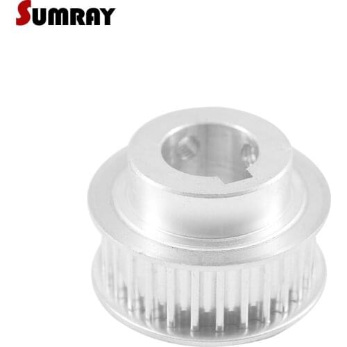 SUMRAY 5M 28T Keyway Timing Pulley 10/12/14/15/17/20mm bore keyway diameter 3/4/5/6mm 16/21mm width Synchronous Pulley Wheel