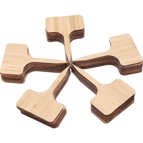 50pcs Bamboo Plant Tags Markers Nursery Garden Labels T-Type Plant Sign Tags for Seed Potted Herbs Flowers Vegetables