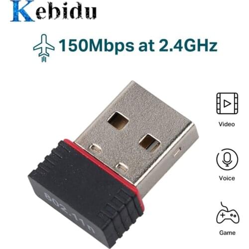 33Pcs/Lot Mini USB Wifi Adapter 150Mbps 802.11n Antenna USB Wireless Receiver Dongle Network Card External Wi-Fi RTL8188EU