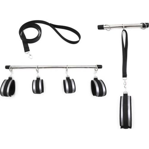BDSM Sex Bondage Gear Stainless Steel Adjustable Spreader Bar Sex Handcuffs Slave Restraints Adult Toys Sex Toys for Couples