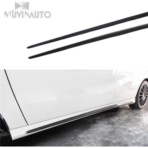 Carbon fiber side skirt side bumper body kit for BEZN CLA Class C117 CLA250 CLA45 4 door 2014-2015