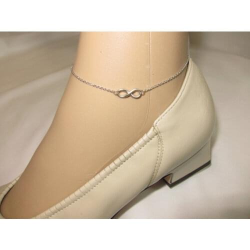 Infinity Female Anklets & Bracelets Womens Fashion Jewelry Stainless Steel Cheville Barefoot Sandals Foot Chain Beach Gifts Bff