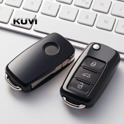 Soft TPU car key cover case shell fob for VW Golf Bora Jetta POLO GOLF Passat For Skoda Octavia A5 Fabia For SEAT Ibiza Leon