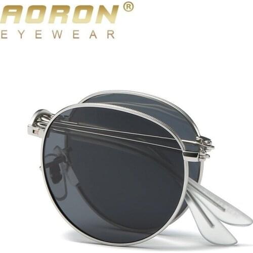 Black Portable Foldable Folding Sunglasses Polarized Mens Womens Fashion Retro Vintage Sunglasses Driving Mirrored Eyewear 3532