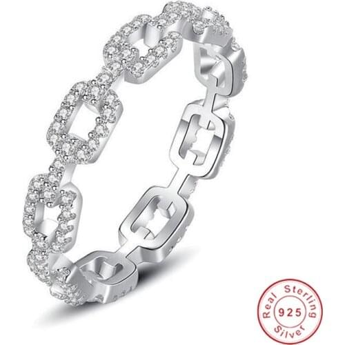 Choucong Ins Top Sell Sweet Cute Fine Jewelry Real 100% 925 Sterling Silver 5A Zircon Eternity Women Wedding Ring Never Fade