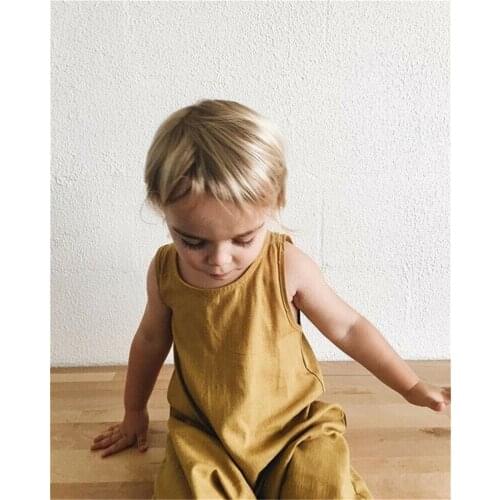 Baby Boy Girl Toddler Newborn Romper Jumpsuit Bodysuit Clothes Outfit 0-24M Cotton And Linen Fashionable Newest