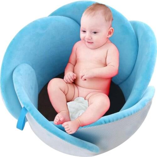 Baby Bath Lotus Cushion Sink Bather Petal Newborn Bathtub Mat Bathing Tub Seat Support Lounger Flower Bathing Safety Sink Pad