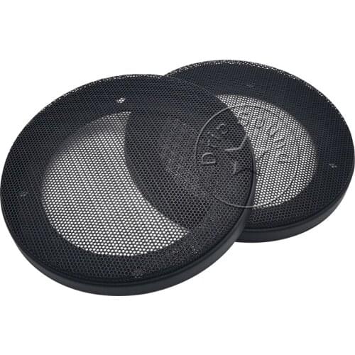 For 5" Speaker Grill Cover Hige-grade Car Home Audio Conversion Net Decorative Circle Metal Mesh Protection 163mm #Black