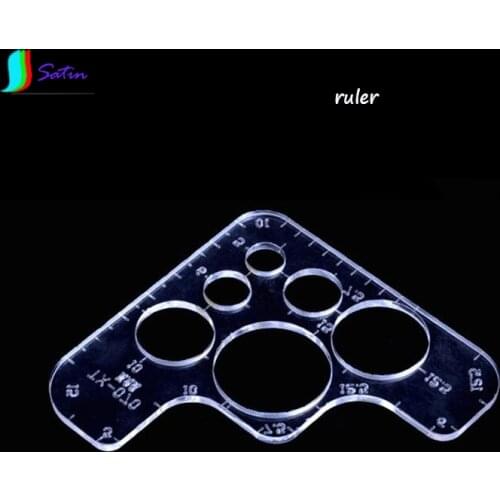 Home Diy Handmade Draw Cut Tool Round Wave Transparent Acrylic Ruler S0156L