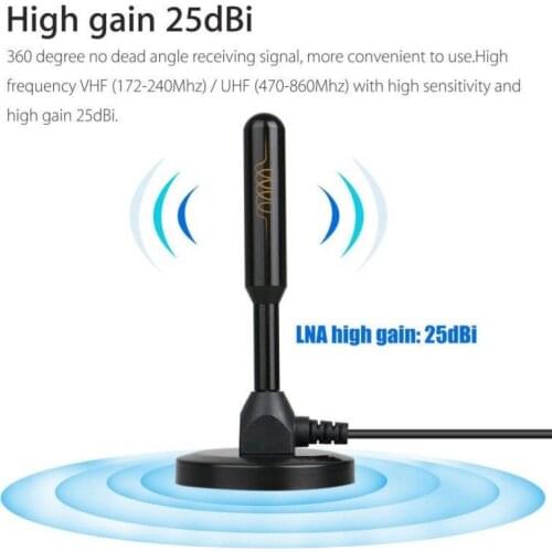 Dtmb Domestic Universal Suction Cup Aluminum Rod Tv Antenna Atsc Dvb-t Hdtv