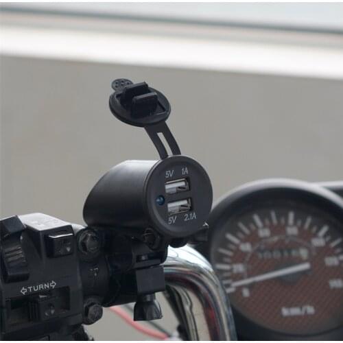 Dual USB2.1A Faucet Fixed Car Charger Motorcycle Waterproof Mobile Phone Charger Electric Vehicle Power Adapter Socket