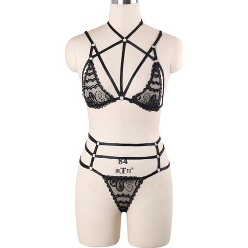 Elastic sexy lingerie garter belt new fashion lingerie sexy club womens gothic lingerie accessories set