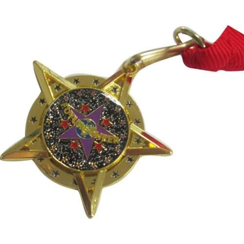 Personality trend five-pointed star shape medal frosted glossy 3D medal k20055