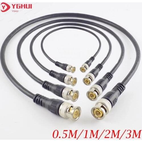BNC Male To Male Adapter Extension Cable 0.5m 1m 2m 3m BNC Home Connector Adapter Wire For Security Camera CCTV