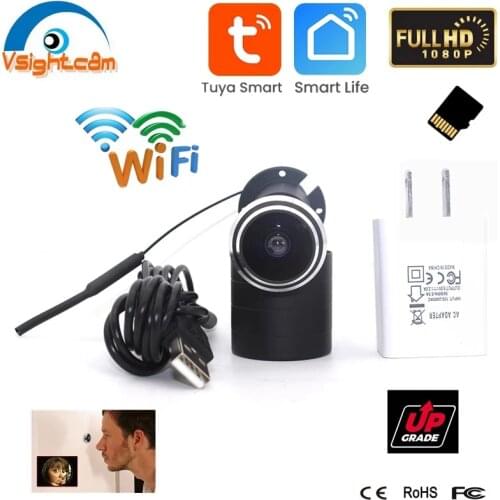 ​Security Door Eye Hole Camera HD 1080P Peephole 1.78mm Fisheye Wide Angle Wifi IP Camera P2P Surveillance Mic Motion Detection