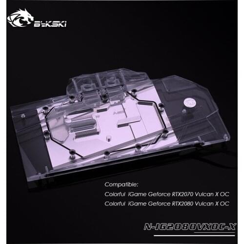 Bykski GPU cooler compatible for Colorful iGame Geforce RTX2070/2080 Vulcan X OC water cooling block rgb/rbw ,N-IG2080VXOC-X