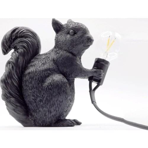 Nordic Design Cute Animal lamp Squirrel night lights Led lamps room decoration Night light for Bedroom decor Table Lamps Gift