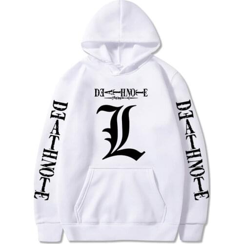 2021 Death Note Hoodies Men Funny Japanese Anime Streetwear Harajuku Graphic Sweatshirts Unisex Tops Male