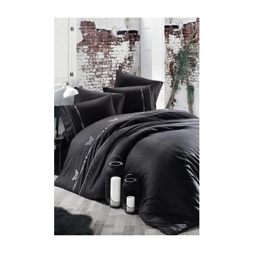 Embroidered Satin elastic 220x200cm 70%cotton 30%tericotton 4 PCS bedding set