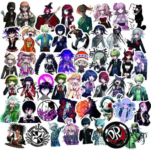 10/50PCS Waterproof Mixed Danganronpa Game Stickers DIY Snowboard Laptop Luggage Fridge Guitar Graffiti Sticker Classic Kid Toy