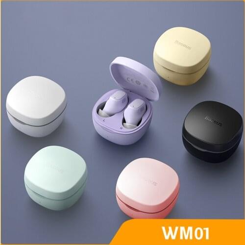 Xiaomi Youpin Earphones Baseus WM01 TWS Bluetooth Stereo Wireless Noise Cancelling Headphones Touch Control Headset For Huawei