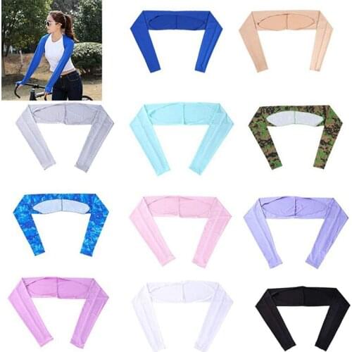 Cooling Shawl Arm Sleeve Non-slip And Breathable Ice Silk Safety Arm Warmers UV-resistant For Running Cycling Hiking Golf TXTB1