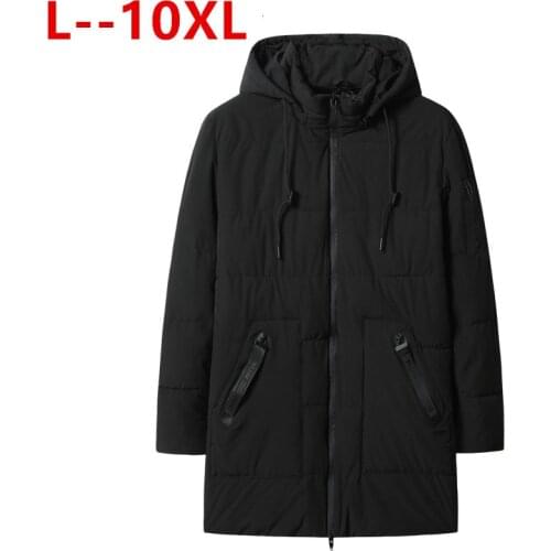 8XL 6XL long parkas winter jacket men New warm Windproof Casual Outerwear Padded Cotton Coat Big Pockets High Quality Parkas Men
