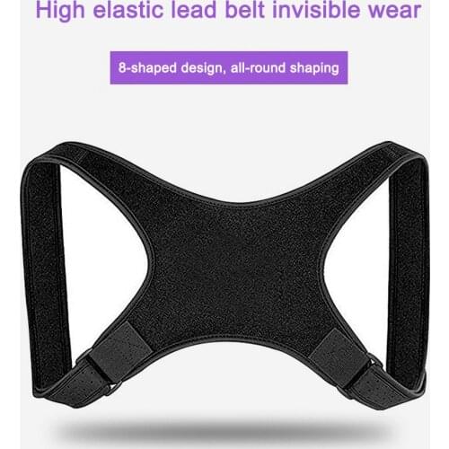 Adjustable Back Posture Corrector Clavicle Brace Support Belt Spine Back Shoulder Lumbar Correction Brace Belt for Adult Unisex