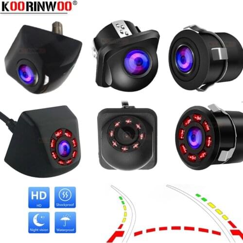 Koorinwoo Intelligent System Parking Auto Dynamic Trajectory Line Guide Trunk Car Rear view Camera 8 IR Lights For Android Radio