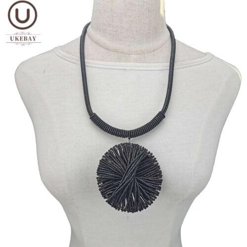 UKEBAY New Luxury Pendant Necklace For Women Designer Handmade Gothic Jewelry Harajuku Vintage Necklaces Gift Woman Big Necklace