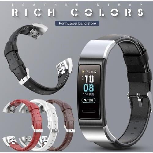 Smart Wrist Band Strap For Huawei Band 3pro Smart Bracelet Fitness Tracker Sports Replacement Accessory Leather Strap