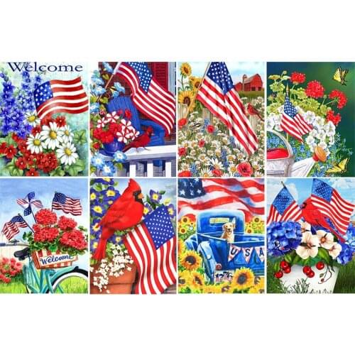 Yumeart Paint With Diamond Painting Garden 5D Diamond Embroidery Full Square Landscape Picturer Mosaic Rhineston Decor for Home
