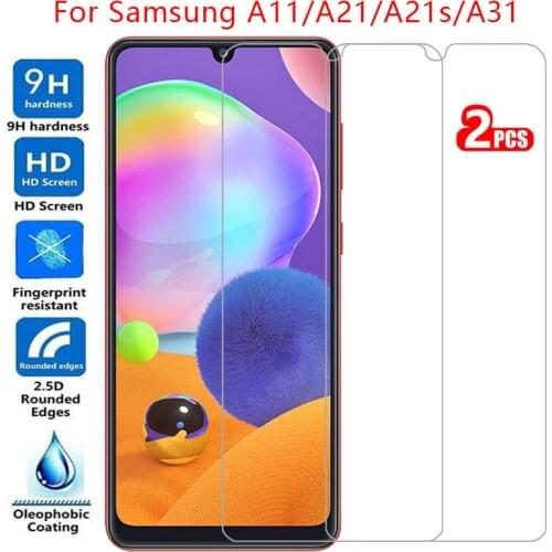 Tempered glass screen protector for samsung a31 a21s a21 a11 case cover galaxy a 31 21s 21 s 11 31a protective phone coque bag